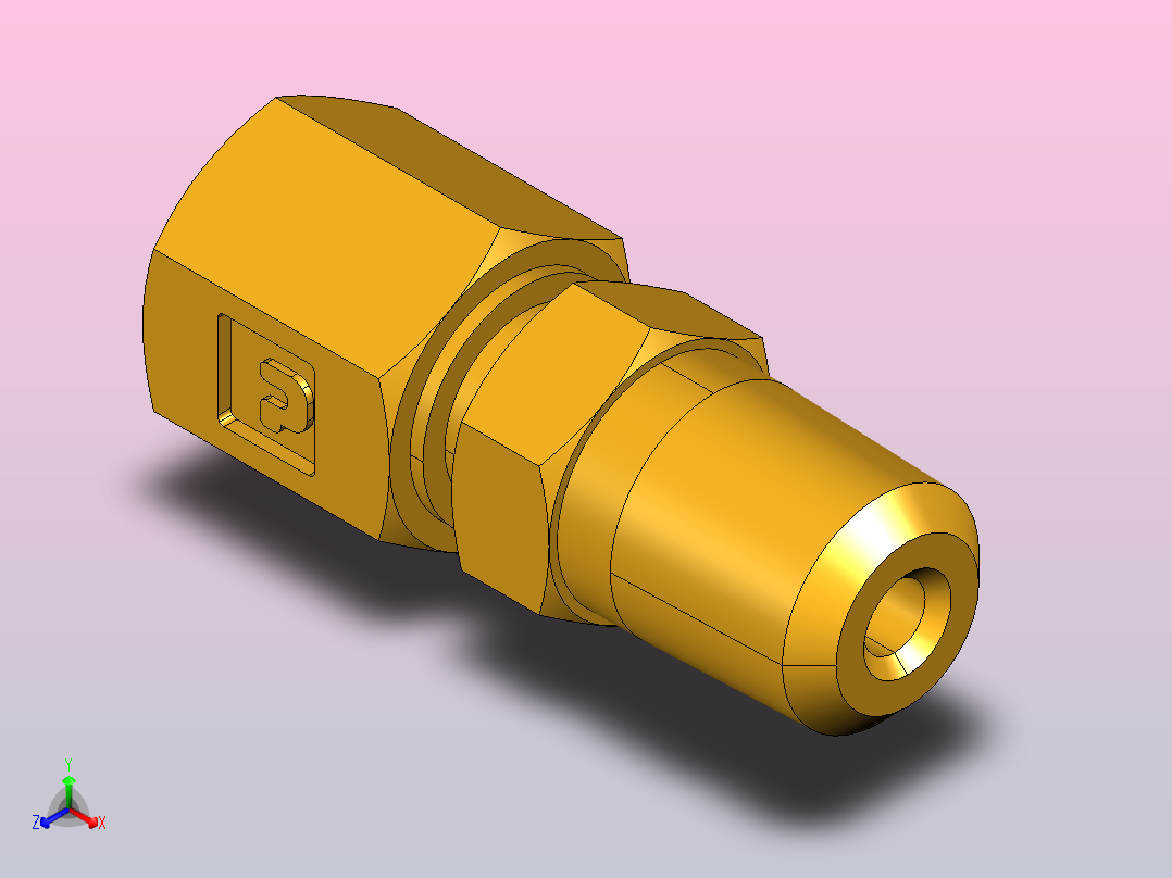 公接头68C 2 1正等轴测图