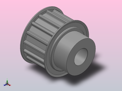 小凸缘型梯形齿同步带轮AT10型_SAT10DC-16-25-dc16-A