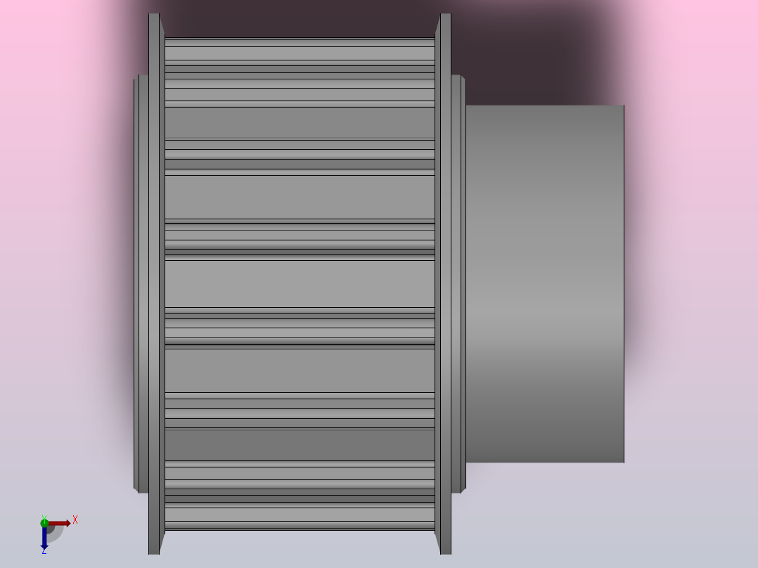 小凸缘型梯形齿同步带轮AT10型_SAT10DC-16-25-dc16-A俯视图