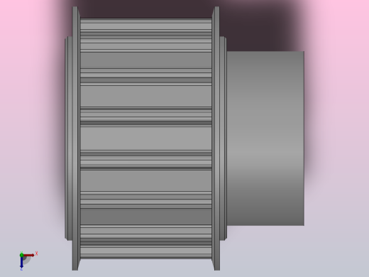 小凸缘型梯形齿同步带轮AT10型_SAT10DC-16-25-dc16-A俯视缩略图