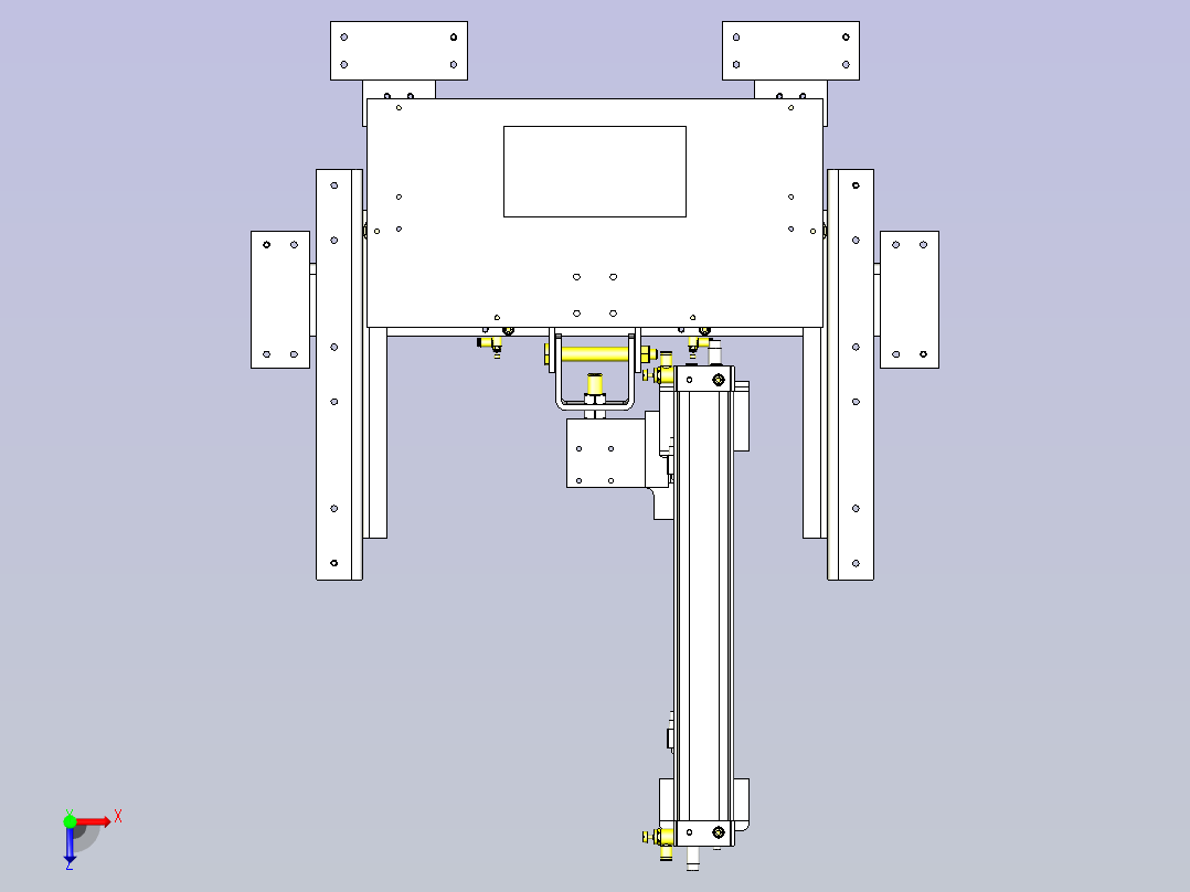 一种自动卷帘机构3D图纸俯视图