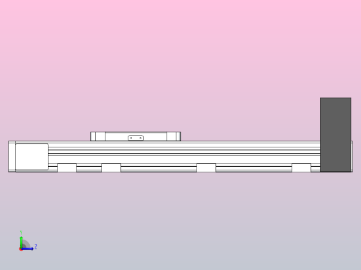 DMEB65-RUCR欧规同步带模组直线模组（电机右上折）[DMEB65-L15S350-DT400-C2U-RUCR]左视缩略图