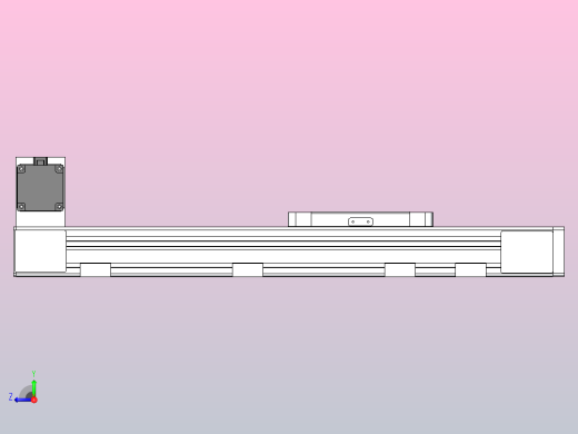 DMEB65-RUCR欧规同步带模组直线模组（电机右上折）[DMEB65-L15S350-DT400-C2U-RUCR]右视缩略图