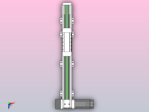DMEB65-RUCR欧规同步带模组直线模组（电机右上折）[DMEB65-L15S350-DT400-C2U-RUCR]俯视缩略图
