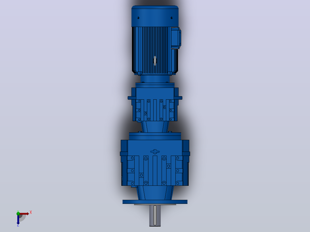 RF67R37法兰轴伸式组合型斜齿轮减速机RF67R37-Y0.37-4P-71-M1-0°-Φ200俯视图