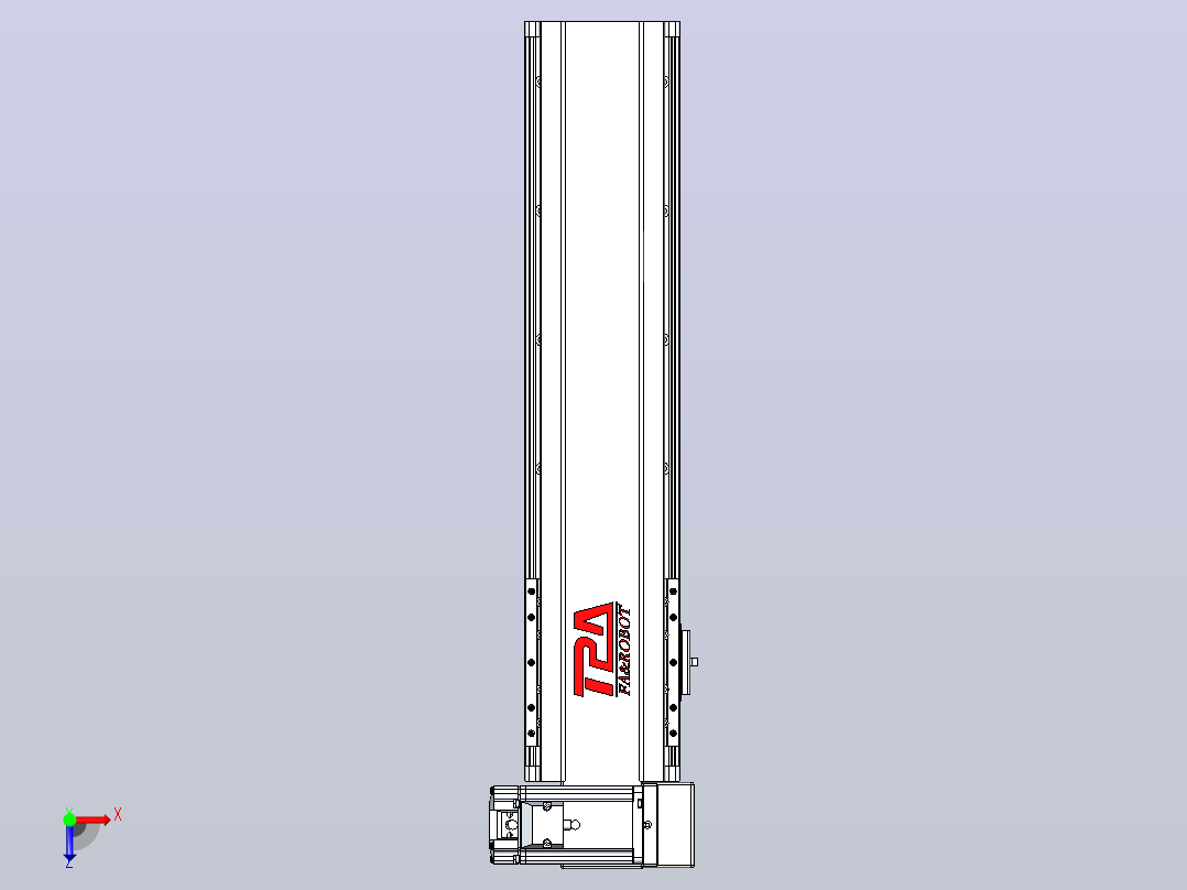 皮带直线轴半封闭可选导轨TPA-HNB-120D-110-L350-RU-C-P40-N3俯视图