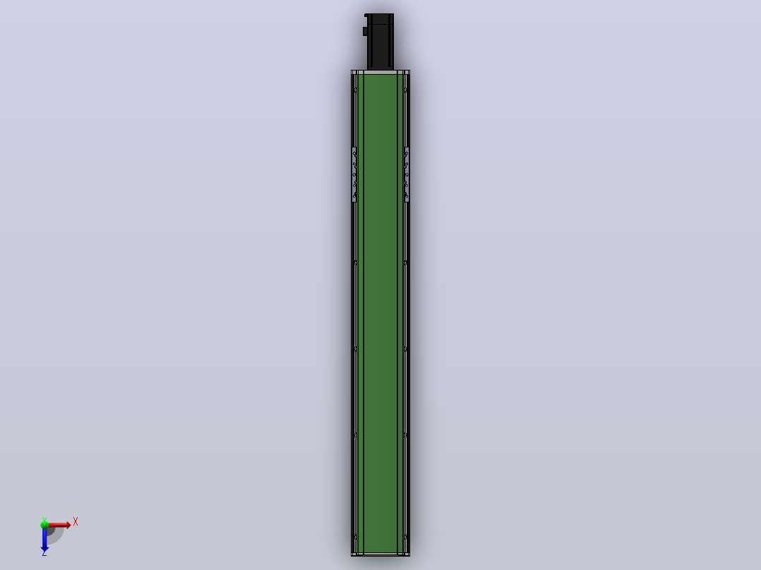 DMSL135-NCM长行程丝杆模组直线滑台（电机直连）[DMSL135-L05S700-DT400-C2U-NCM-P5]俯视图