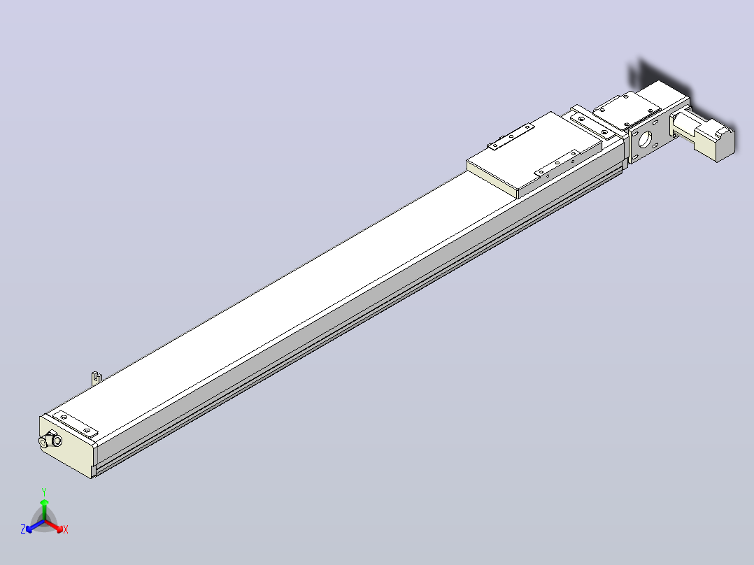 MCB10无尘皮带滑台[MCB10-L32-800-R-100W-C3]主视图
