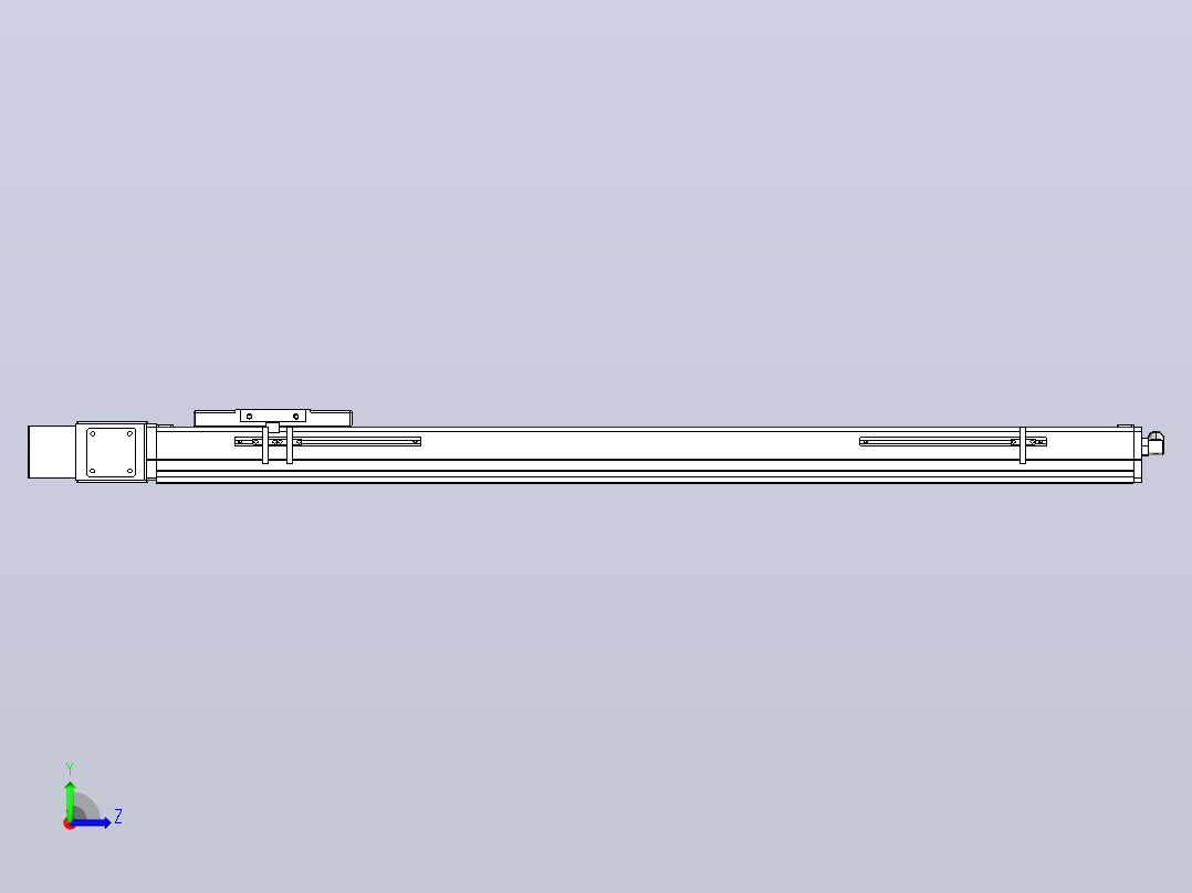 MCB10无尘皮带滑台[MCB10-L32-800-R-100W-C3]左视图