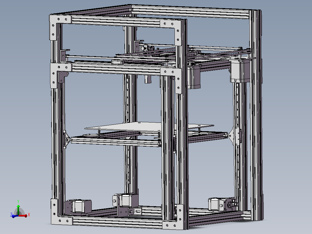 3d打印机模型主视图