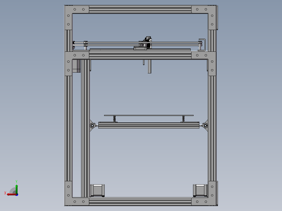 3d打印机模型后视图