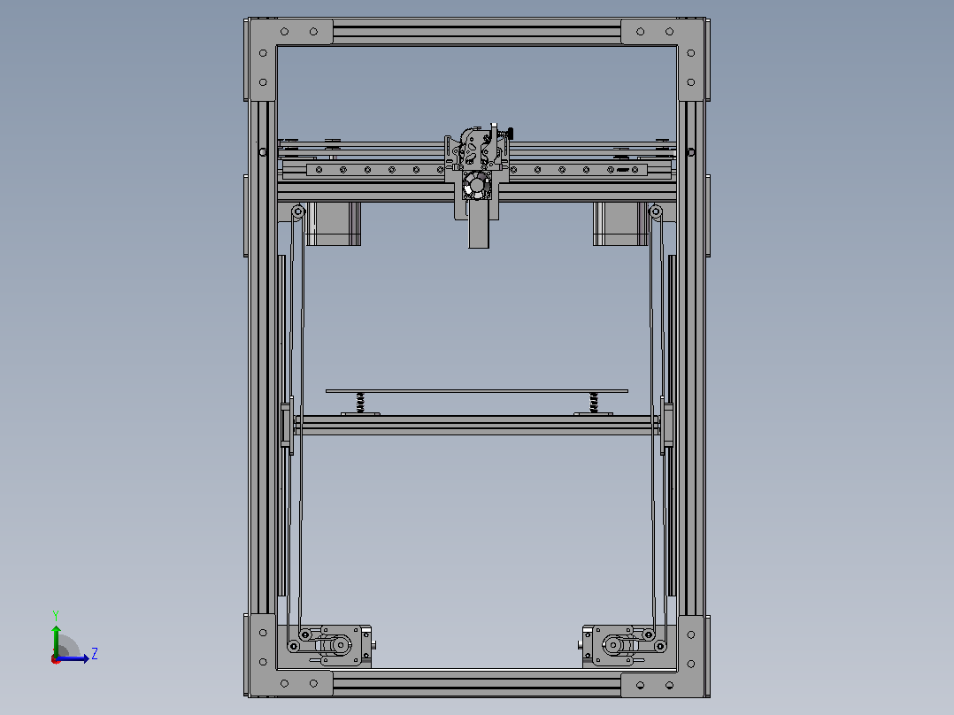 3d打印机模型左视图