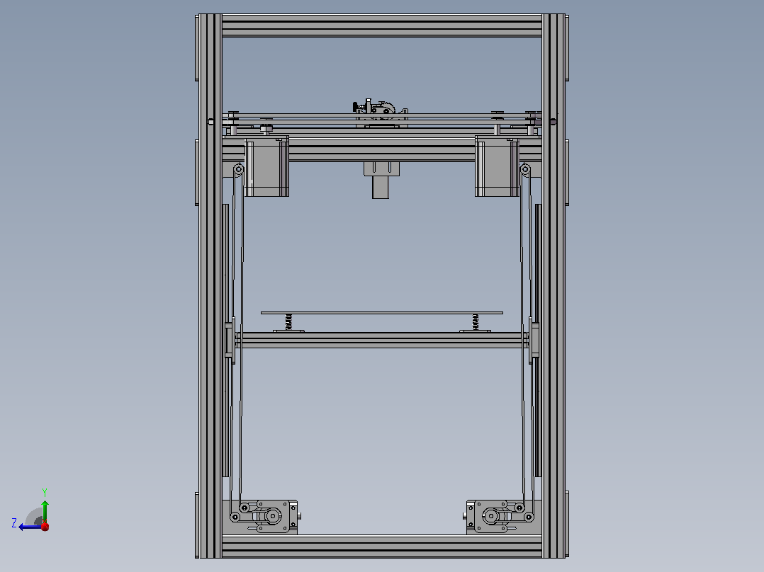 3d打印机模型右视图