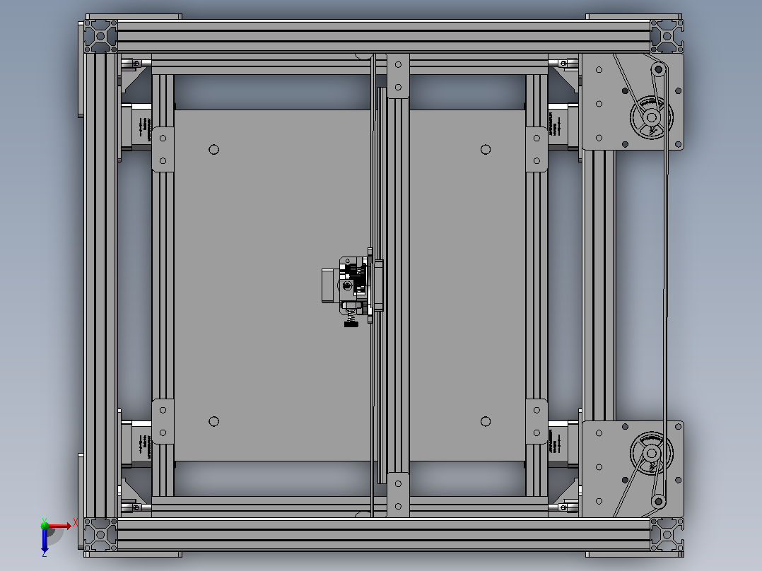 3d打印机模型俯视图