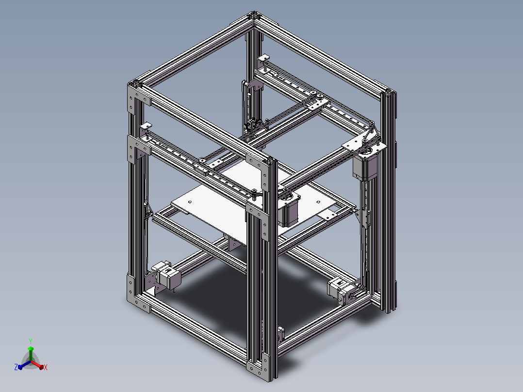 3d打印机模型正等轴测图
