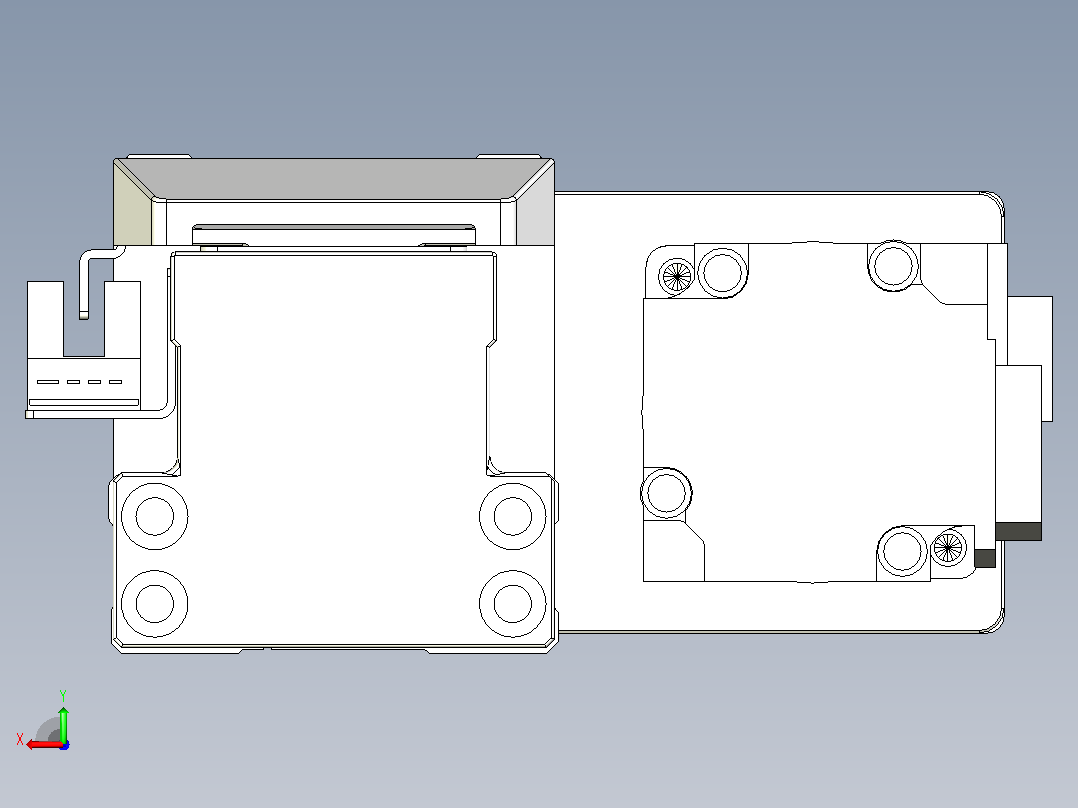 滚珠丝杠直线轴内置导轨TPA-GCR-50-1210C-L250-MR-M10-N3后视图