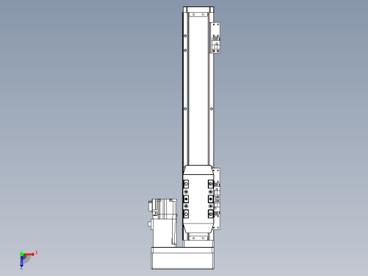 滚珠丝杠直线轴内置导轨TPA-GCR-50-1210C-L250-MR-M10-N3俯视缩略图