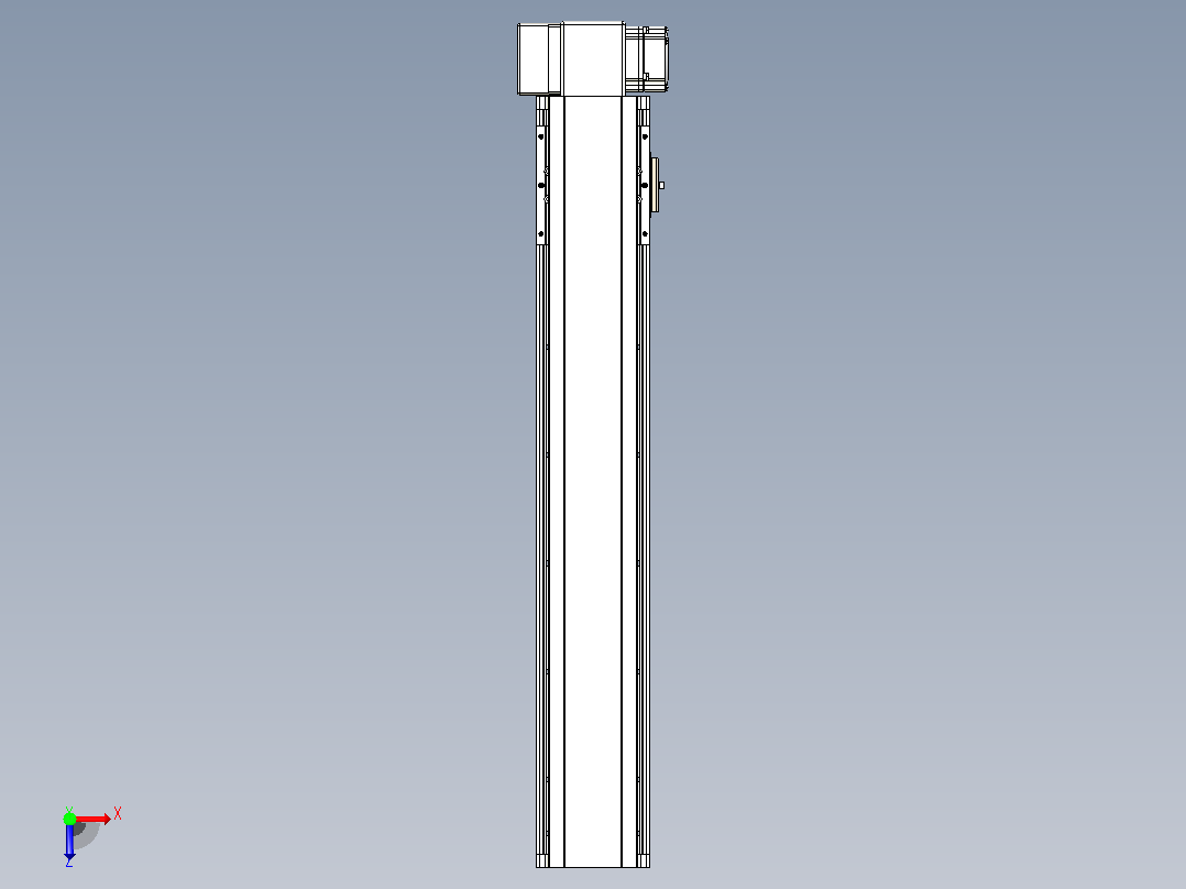 皮带直线轴半封闭可选导轨TPA-HNB-105D-90-L500-RP-Y-P20-N3俯视图