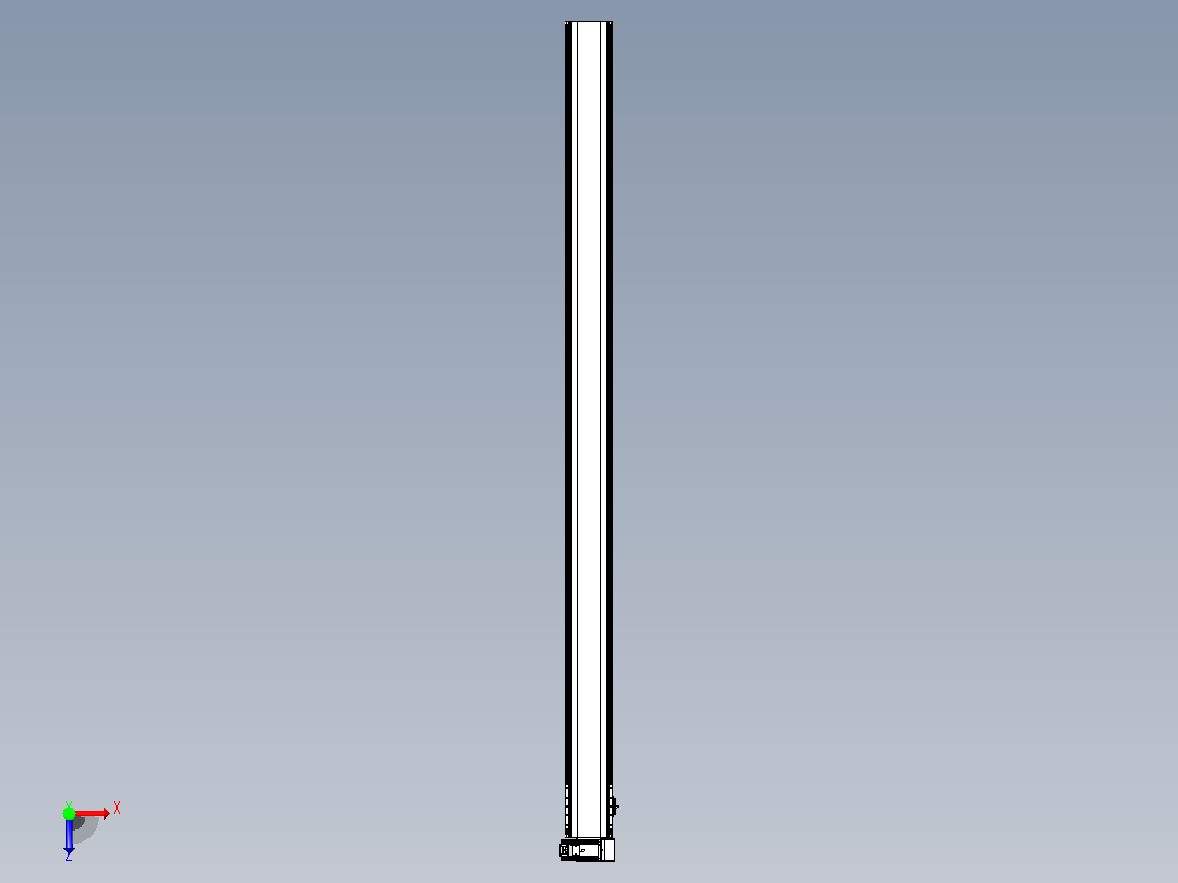 皮带直线轴半封闭可选导轨TPA-HNB-140D-120-L2150-RU-C-P40-N3俯视图