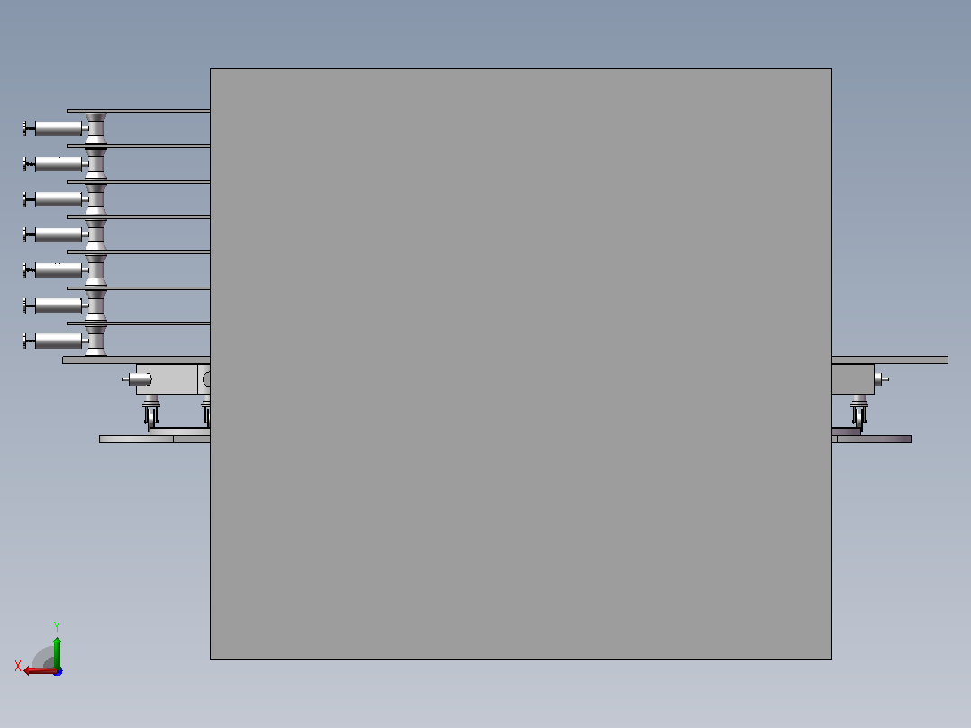 PCB电路板生产加工工厂用回转运输线后视图