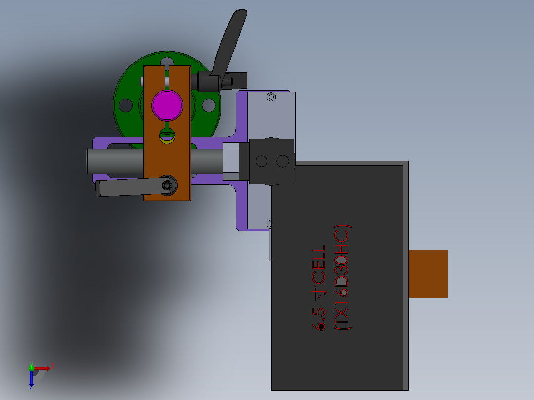 视觉系统调整机架俯视图