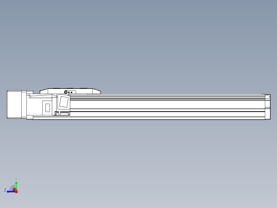 滚珠丝杠直线轴内置导轨TPA-GCR-50-1210C-L300-ML-M10-N3右视图