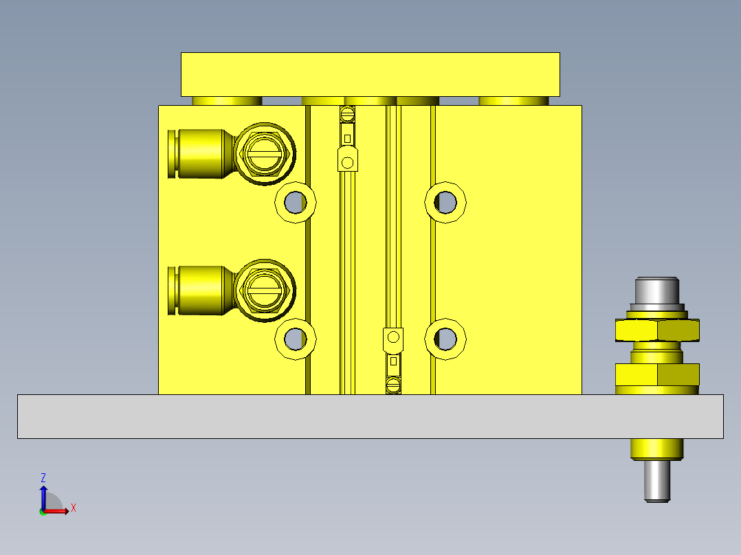 台车定位机构前视图