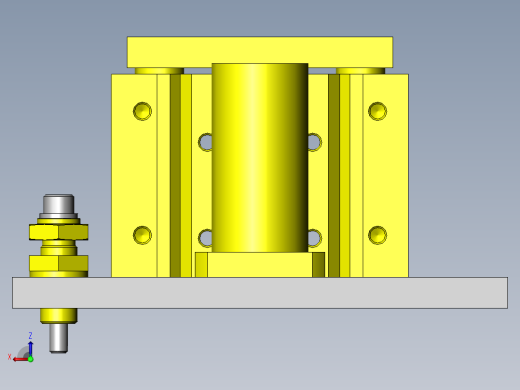 台车定位机构后视缩略图
