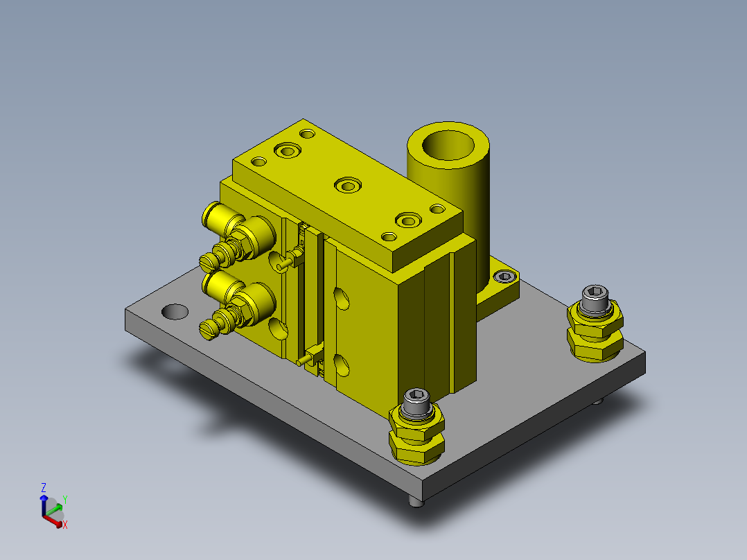 台车定位机构正等轴测图
