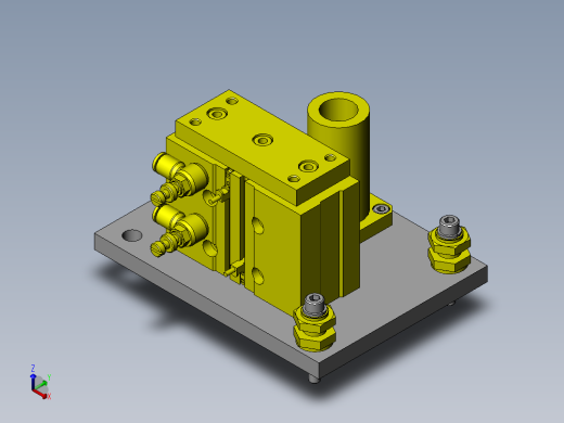 台车定位机构正等轴测缩略图