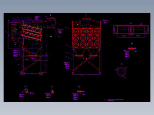 滤筒式除尘器HR2-24 详细总图