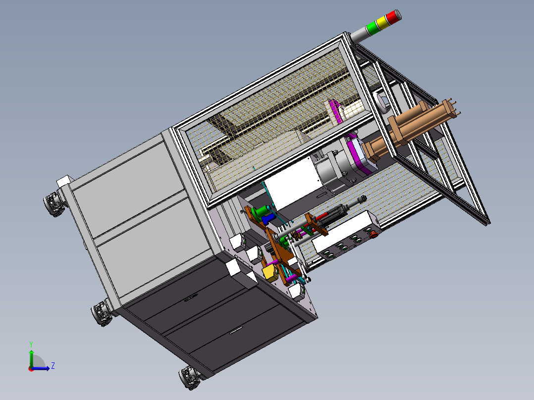 汽车转拉杆组装压球形罩&涂油左视图
