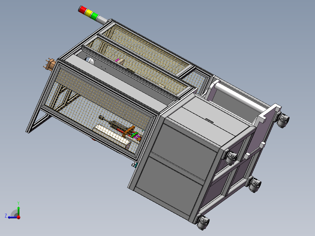 汽车转拉杆组装压球形罩&涂油右视图