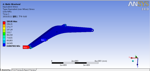 普通挖掘机动臂机构设计与运动分析缩略图
