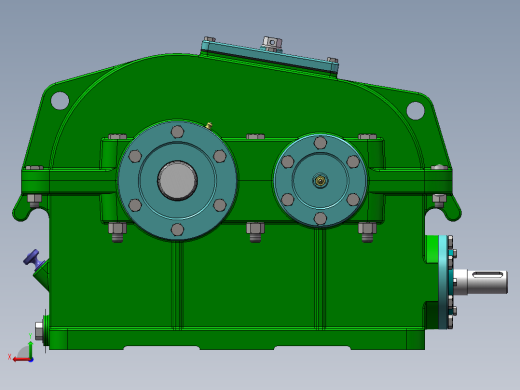 普通蜗轮蜗杆变速箱3D模型图纸 SOLIDWORKS设计后视缩略图