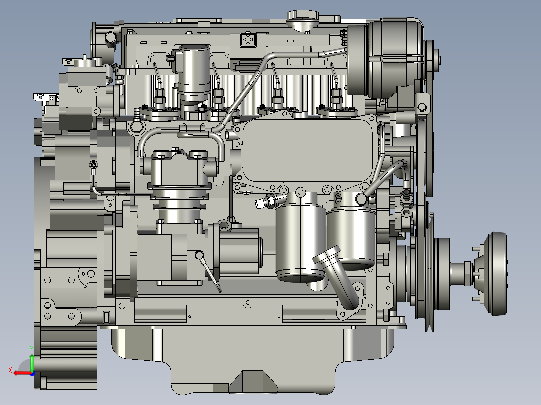 enginecumminsbfm2012c发动机后视图