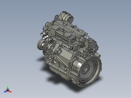 enginecumminsbfm2012c发动机正等轴测缩略图