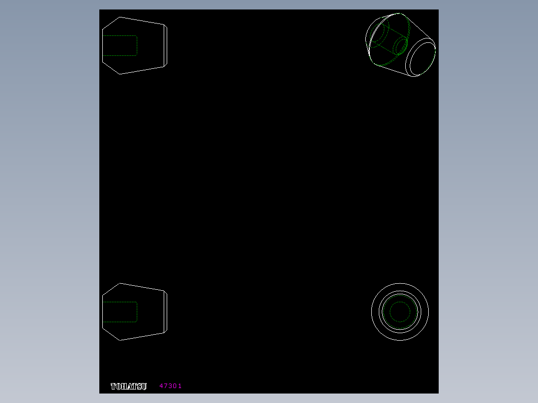 圓錐型把手(壓入式)P.390N-2D多系列多零件图纸模型