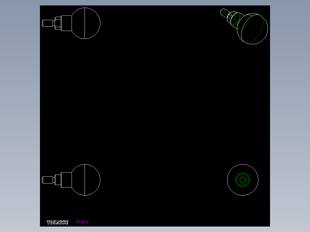 把手(迴轉球型)P.111+x-2D多系列多零件图纸模型