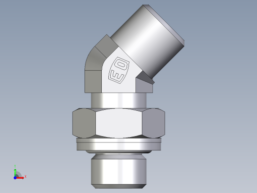 卡套式工业通用硬管接头EO_Adjustable_locknut_45_deg_elbow_VEE06SROMDCF前视缩略图