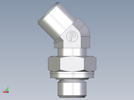 卡套式工业通用硬管接头EO_Adjustable_locknut_45_deg_elbow_VEE06SROMDCF后视缩略图