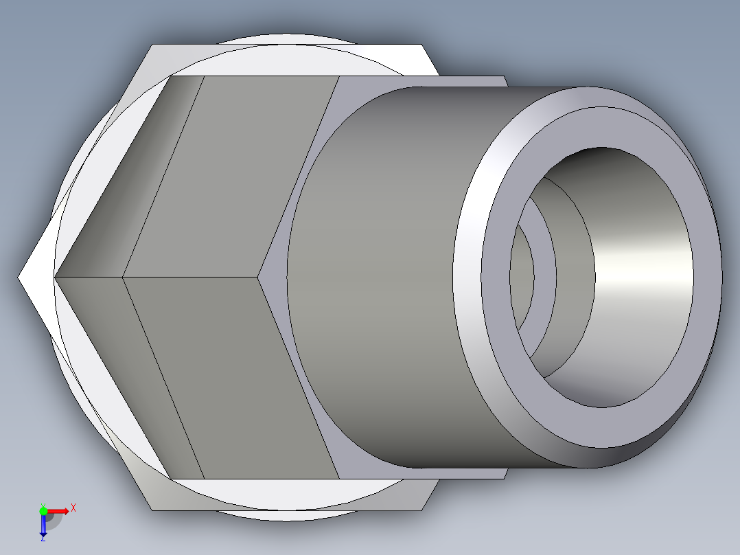 卡套式工业通用硬管接头EO_Adjustable_locknut_45_deg_elbow_VEE10SMOROMDCF俯视图