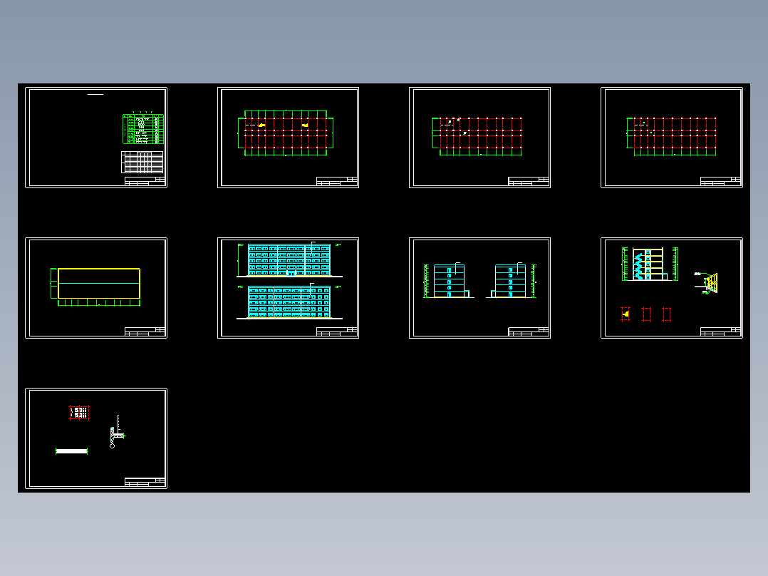 某5层中学教学楼全套设计 （4340平，含计算书，建筑、结构图）