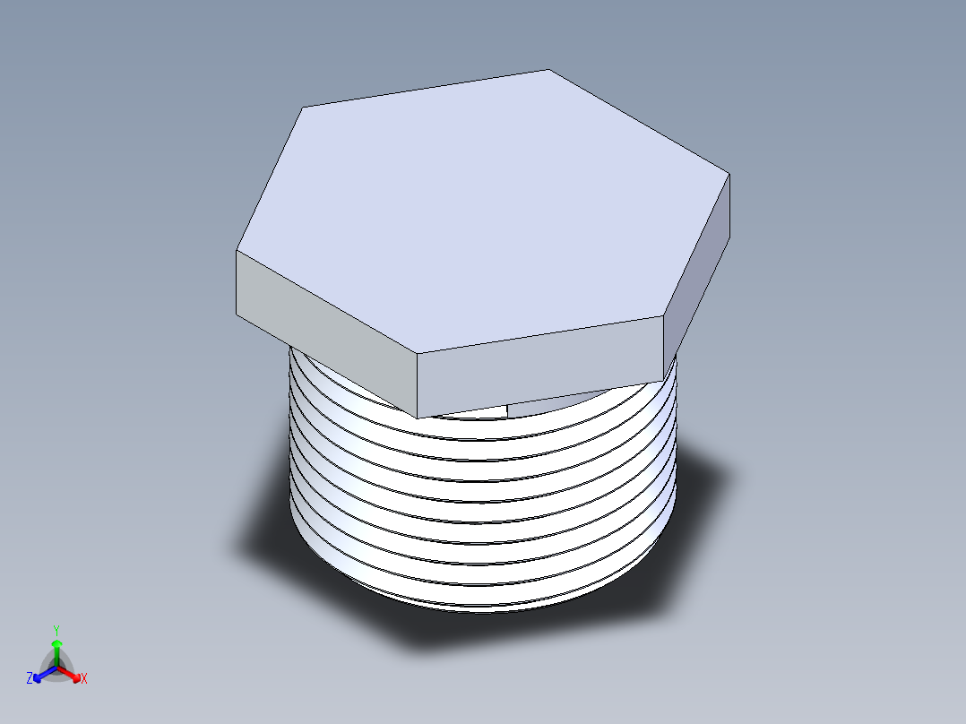 CPVC管件22-Sch80_Plug_MPT_9850-010_1in主视图