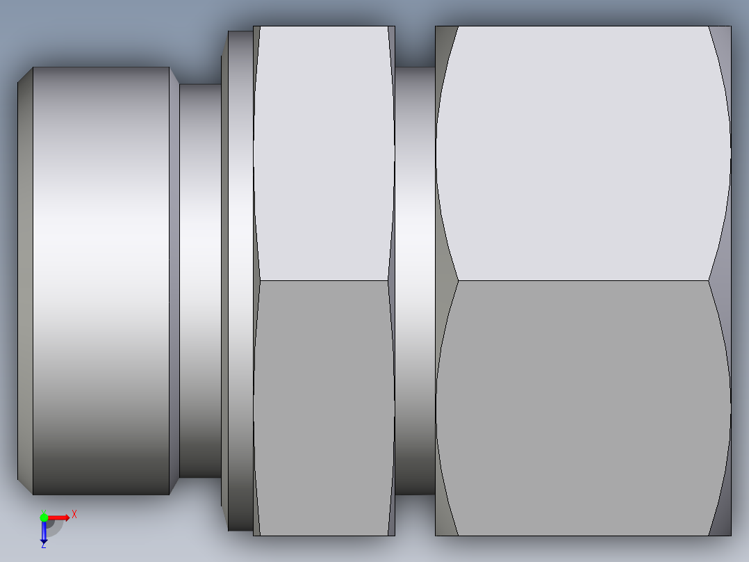 卡套式工业通用硬管接头EO_Male_Stud_connector_GE30SMCF俯视图