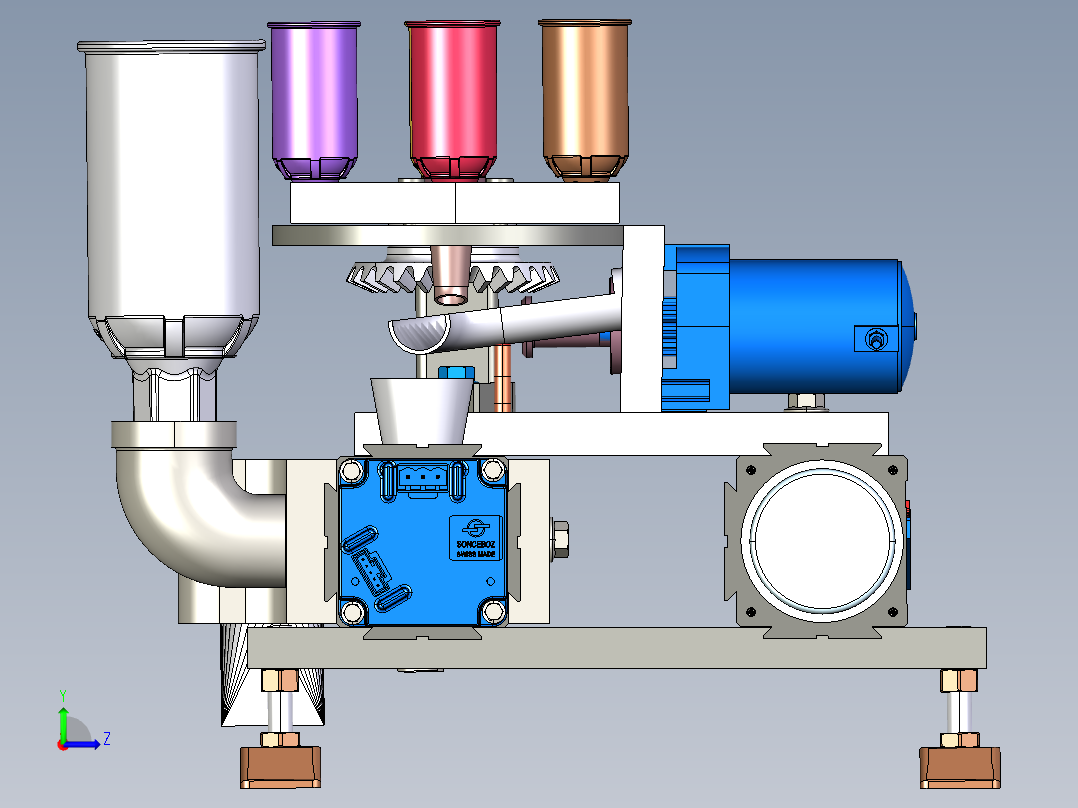 原料混合装置左视图