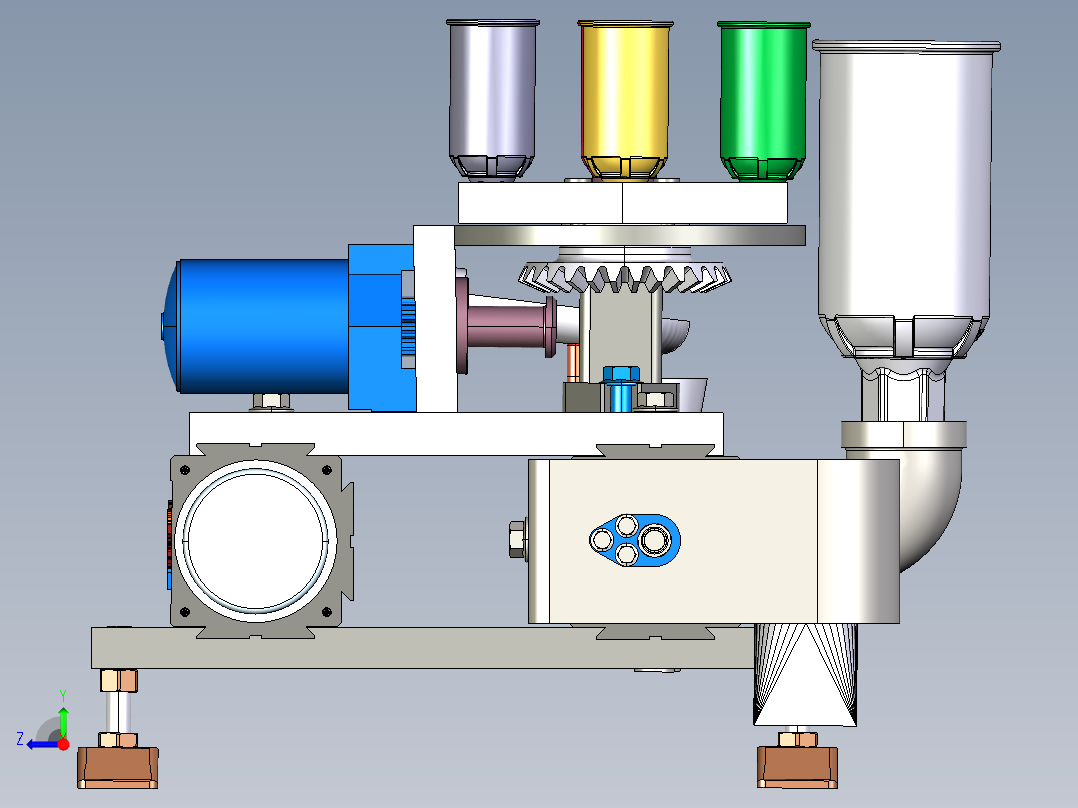 原料混合装置右视图
