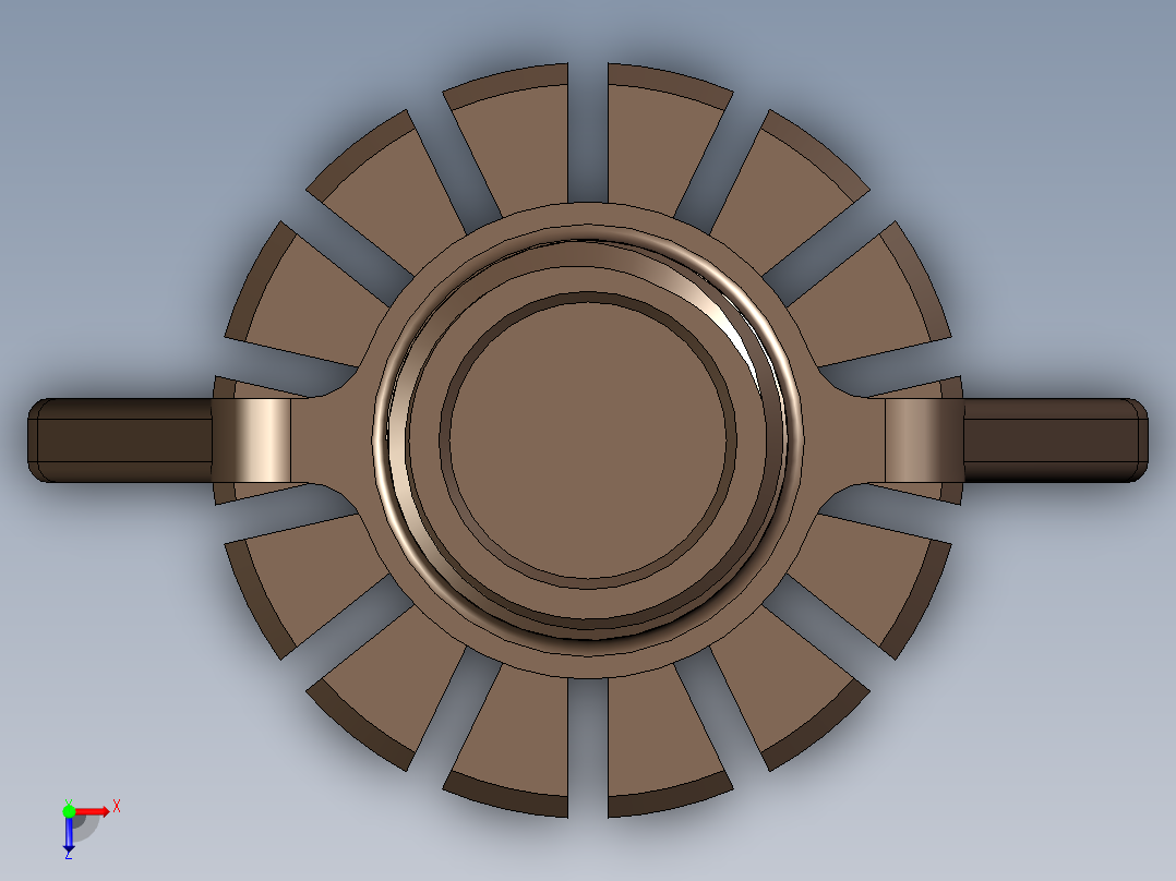 带有热敏玻璃灯泡的消防喷头俯视图