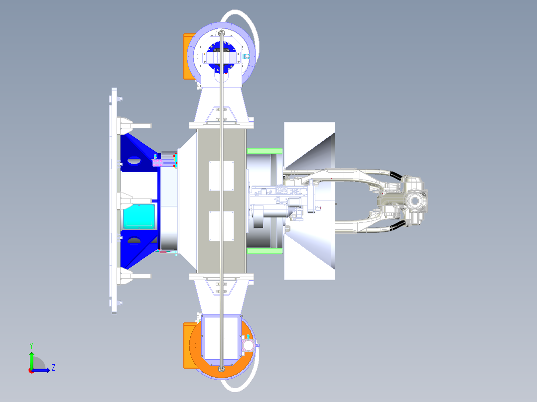 C1_2500-700三轴水平回转变位机左视图