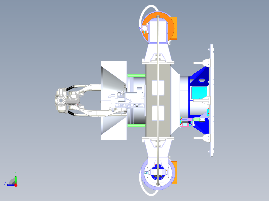 C1_2500-700三轴水平回转变位机右视图